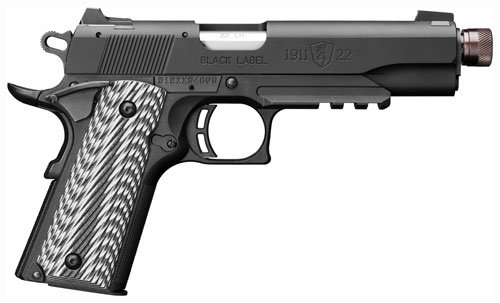 G051821490 BROWNING 1911-22 COMPACT SUPPR - READY W/ RAIL 22LR 4.25" G10