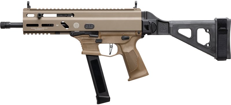 GRAND POWER STRIBOG SP9A3G 9MM - 8" BBL 30 RD MAG W/BRACE FDE