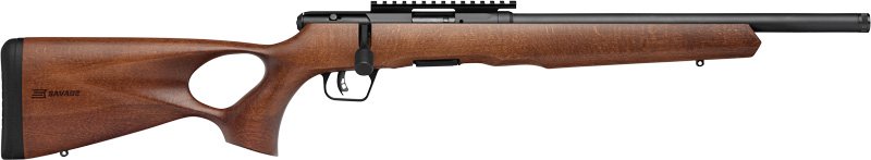 SAVAGE B22 TIMBER THUMBHOLE - 22WMR 18" 10RD BLUED/WOOD