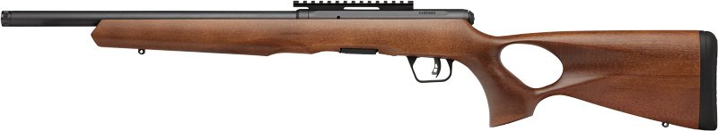 SAVAGE B22 TIMBER THUMBHOLE - 22WMR 18" 10RD BLUED/WOOD