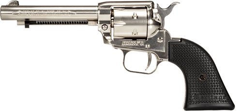 GRR22NI4_LEFT HERITAGE 22LR 4.75" FS NICKEL - COCOBOLO GRIPS