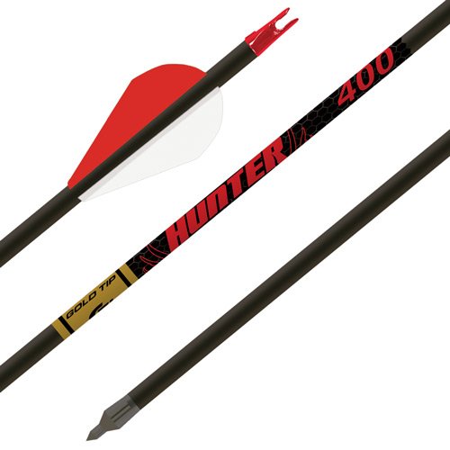 HUN400A26_1 GOLD TIP ARROW HUNTER 400 - 2" RAPTOR VANES 1/2DOZ