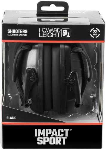 HOWARD LEIGHT IMPACT SPORT - BLACK ELECTRONIC MUFF NRR22
