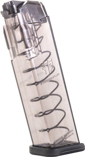 SMKGLK1710 ETS MAGAZINE FOR GLOCK 9MM - 10RD CARBON SMOKE FIT 17/19/34