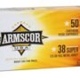 a02141usa_box_shells ARMSCOR 38 SUPER 125GR FMJ - 50RD 20BX/CS MADE IN USA