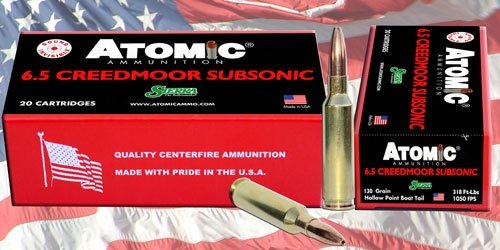 ATOMIC 6.5 CM 130GR SUBSONIC - HPBT 20RD 10BX/CS