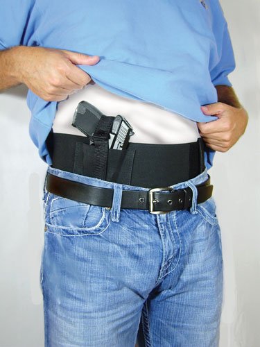bellybandl_displayed PSP CONCEALED CARRY BELLY-BAND - WAIST 36 TO 44" RH/LH BLACK