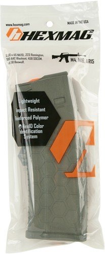 hx1530ar15s2odg_pkg_2 HEXMAG MAGAZINE AR-15 5.56X45 - 15RD OD GREEN POLYMER SERIES 2