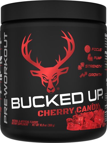 1001158_1.jpg BUCKED UP PRE-WORKOUT CHERRY - HARD CANDY 30 SERVINGS