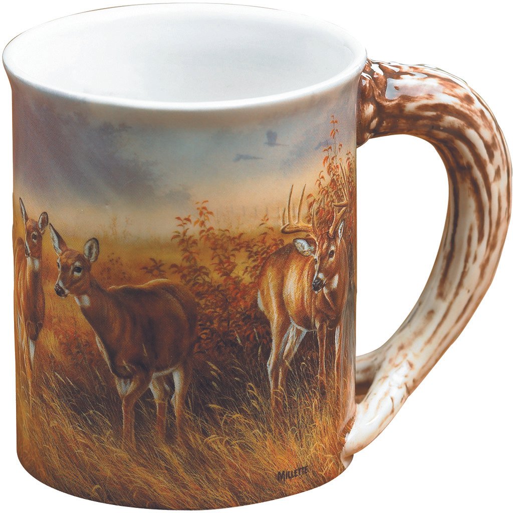 1001485_1 Wild Wings Sculpted Mug Meadow Mist Whitetail