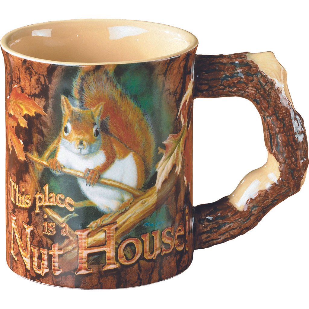 1001486_1 Wild Wings Sculpted Mug Nut House Squirrel
