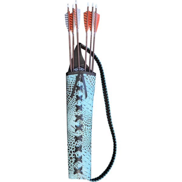 1003714_1.jpg Neet Alligator Embossed Back Quiver RH Turquoise