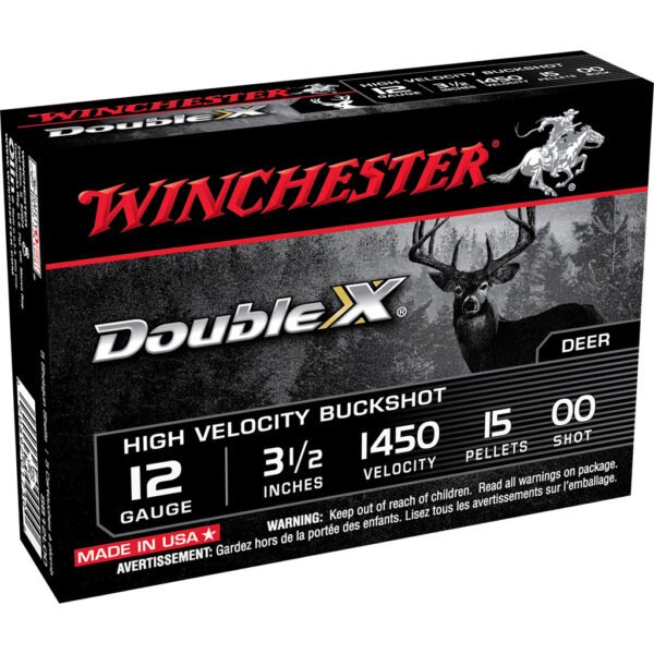 Winchester Double X Buckshot 12 ga. 3.5 in. 15 Pellets 00 5 rd.