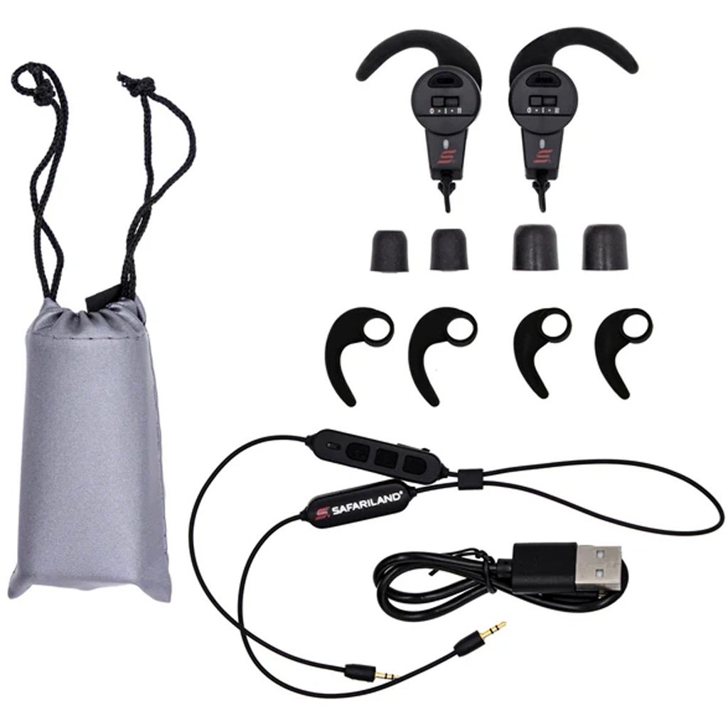 Safariland Pro Impulse In Ear Hearing Protection Rechargeable Bluetooth Black