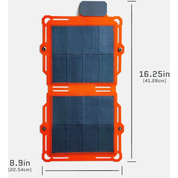 1102982_2 Dark Energy 8W Spectre Solar Panel Folding HiVis Orange