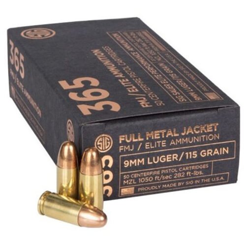 1207760_1 Sig Sauer Elite Ball 365 Performance Pistol Ammo 9mm 115 gr. FMJ 50 rd.