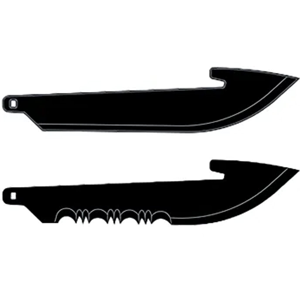 1409455_1 Outdoor Edge 2.5" Carry Drop Point Combo Black, 6 Blades