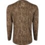 Drake Ol' Tom Performance Crew Camo Print LS MO Bottomland Large