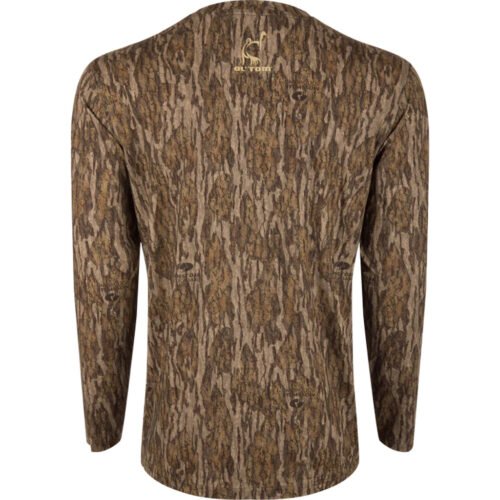 1410012_2 Drake Ol' Tom Performance Crew Camo Print LS MO Bottomland 2XLarge