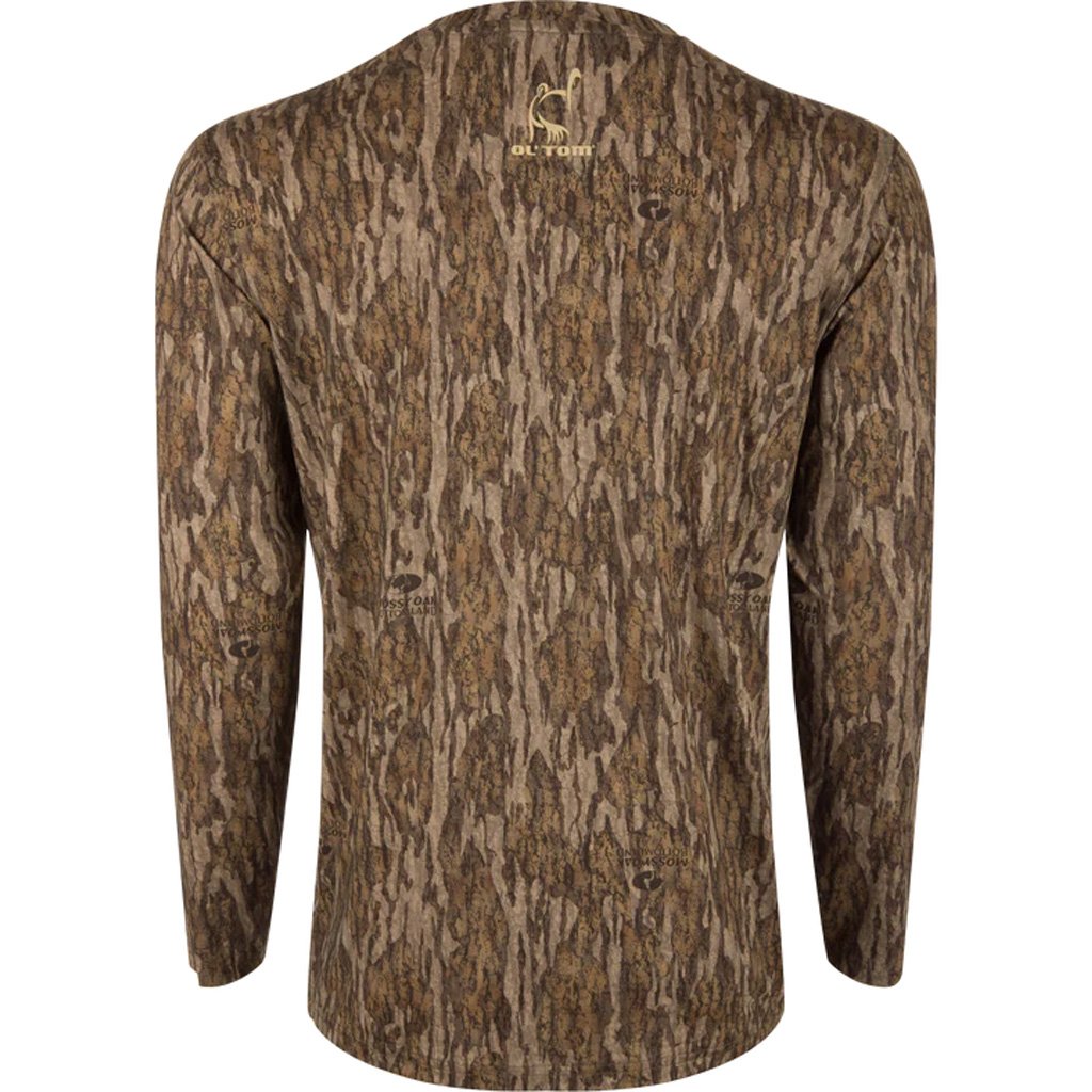 1410012_2 Drake Ol' Tom Performance Crew Camo Print LS MO Bottomland 2XLarge