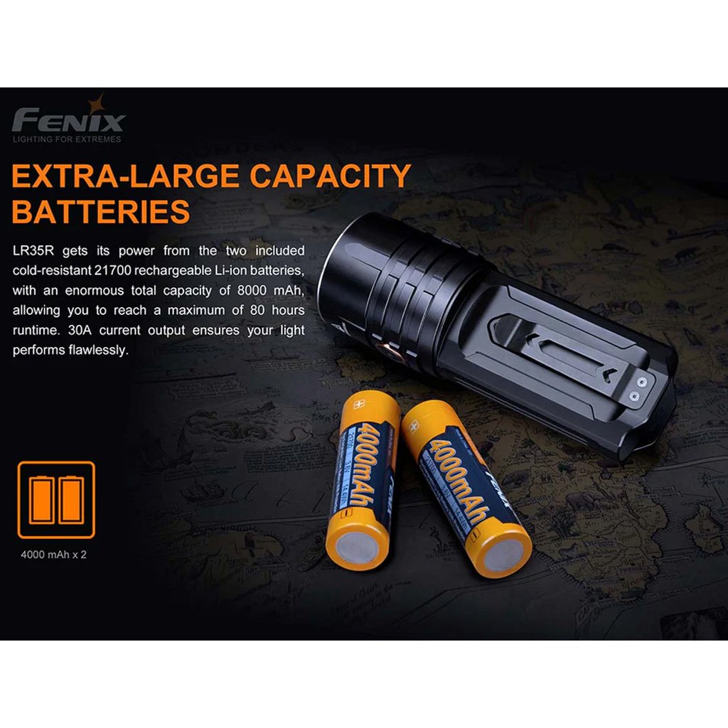 Fenix Rechargeable Flashlight 10000 Lumen Black
