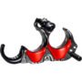 1502872_3 Tru Ball Aileron HBC Flex Release Red/Quick Silver Brass 3 Finger Medium