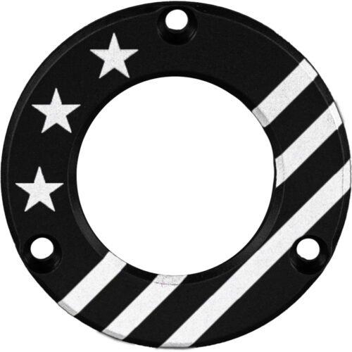 1502883_1 Axcel Driver Hubcap Black w/Engraving Made In USA/Patriotic Theme