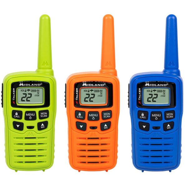 Midland X-Talker T10 Two Way Radio Multi Color 3 pk.