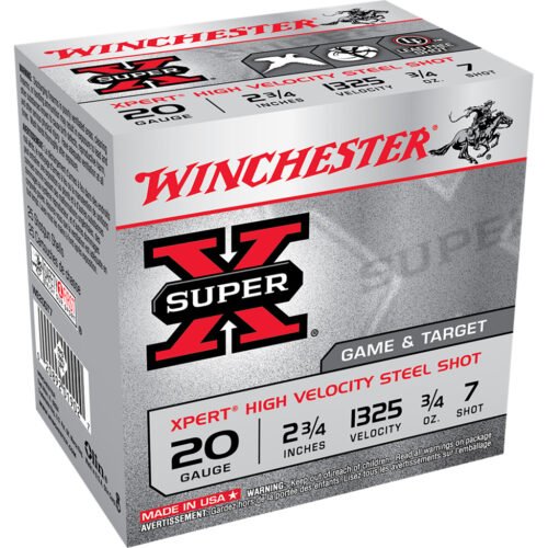 1701248_1 Winchester Super-X Xpert Hi-Velocity Steel 20 ga. 2.75 in. 3/4 oz. 7 Shot 25 rd.