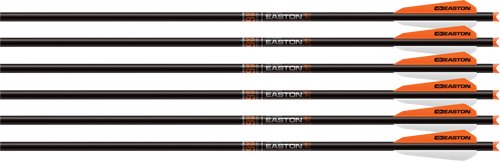 930074.jpg EASTON XBOW BOLT 9MM CARBON - 20" W/3" VANES HALF MOON 6-PK
