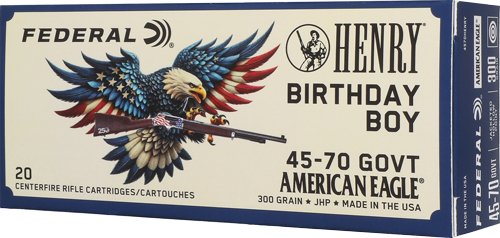 A4570HENRY_1 FEDERAL HENRY BIRTHDAY BOY - 45-70 300GR JSP 20RD 10BX/CS