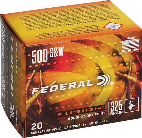 AF500FS2_1 FEDERAL FUSION 500 SW MAG - 325GR FUSION 20RD 10BX/CS