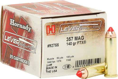 AHDY92755_1 HORNADY LEVEREVOLUTION 357 MAG - 140GR FTX 25RD 10BX/CS