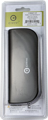 CIVIVI KNIFE ELEMENTUM II 2.96 - " G-10/BLK STONEWASH CLAM PACK