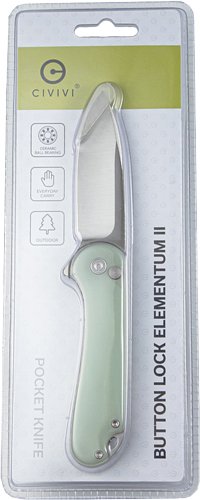 CIVIVI KNIFE ELEMENTUM II 2.96 - " NATURAL G10/SATIN CLAM PACK