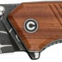 CIVIVI KNIFE PLACOID 3.67" - WOOD/DIMASCUS BLADE LINER LOCK