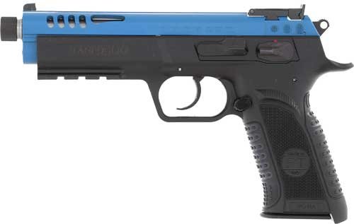 GTFFORCE22TB_LEFT TANFOGLIO FORCE 22LR 4.9" - POLY FRAME BLUE STEEL SLIDE