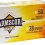 ARMSCOR 38 SPECIAL 158GR FMJ - 50RD 20BX/CS MADE IN USA