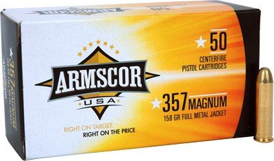 ARMSCOR 357 MAG 158GR FMJ - 50RD 20BX/CS