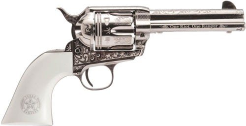 CIMARRON TEXAS RANGERS 45LC - PW FS 4.75" ENGRAVED NICKEL