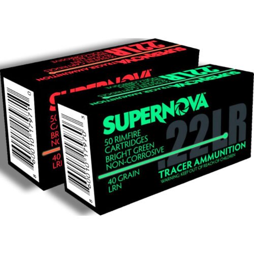 1103115_1 Supernova Tracer Rimfire Ammunition 22 LR 40gr. LRN Green Tracer 50 rd.