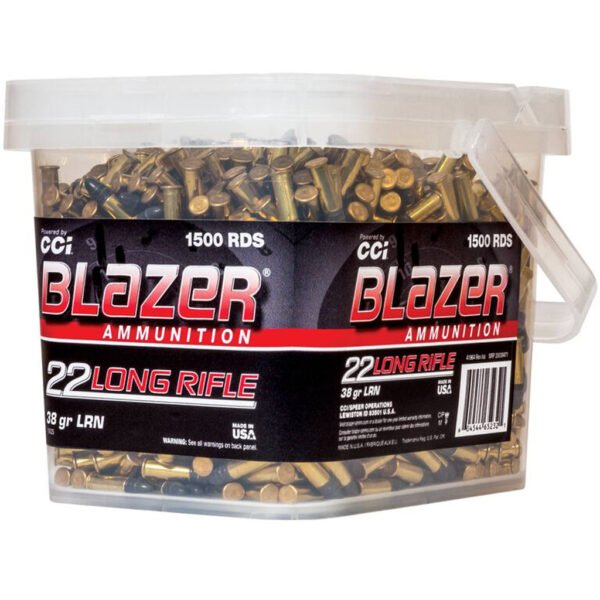 1704425_1 CCI Blazer Rimfire Ammo 22 LR. 38 gr. HP 1500 rd.