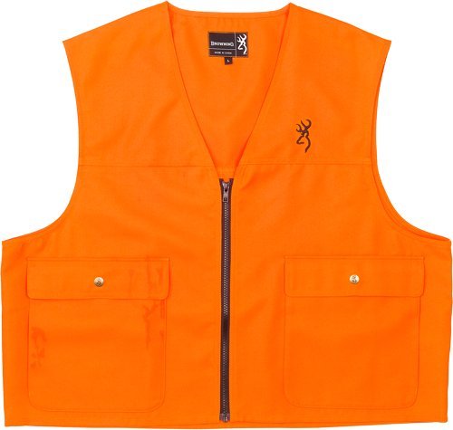 3055000104 BROWNING JUNIOR SAFETY VEST - W/LOGO BLAZE ORANGE X-LARGE