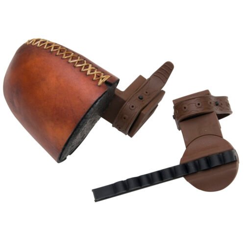 47092_1 Selway Strap-on Rawhide Stick Quiver Recurve/Longbow 6 Arrow RH/LH