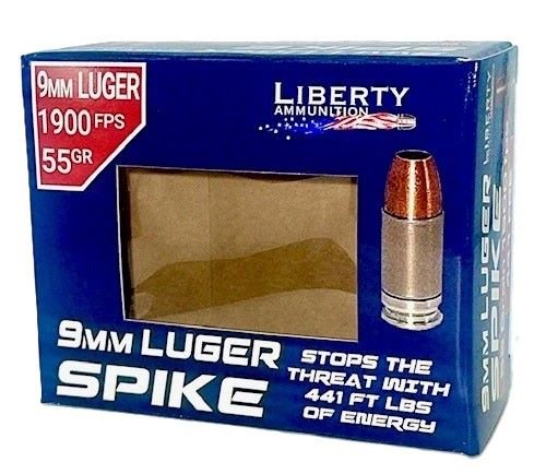 ALASPI9MM552000 LIBERTY SPIKE 9MM 55GR - COPPR HP 20RD 50BX/CS