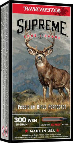 WINCHESTER SUPREME LR 300 WSM - 195GR BC MAX 20RD 10BX/CS