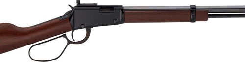 HENRY H1 TRACKER LEVER RIFLE - 22WMR 20" OCT. LL BLUED WALNUT