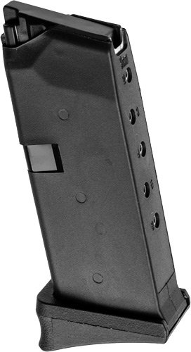 KCI USA INC MAGAZINE FOR GLOCK - 43 9MM 6RD BLK POLY W/GRIP EXT
