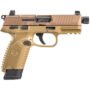 FN 502 Tactical Pistol 22 LR 4.6 in. FDE w/Threaded Barrel 10/15 rd.