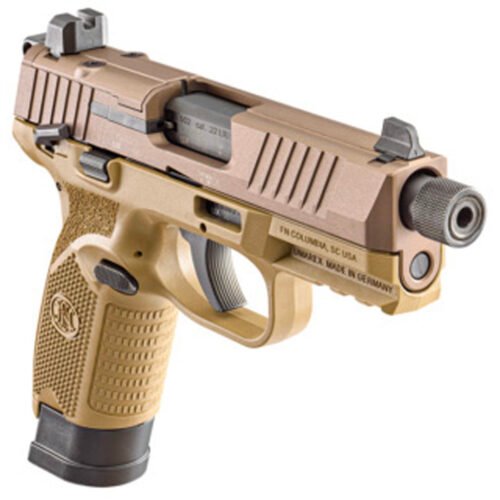 1215272_3.jpg FN 502 Tactical Pistol 22 LR 4.6 in. FDE w/Threaded Barrel 10/15 rd.